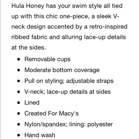 HULA Honey Junior’s Ribbed Side Lace Swimsuit - Picture 11 of 11